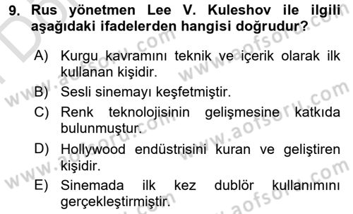 Görsel Kültür Dersi 2021 - 2022 Yılı (Final) Dönem Sonu Sınav Soruları 9. Soru