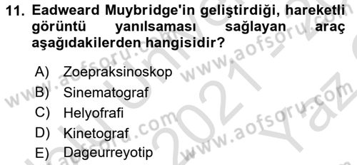 Görsel Kültür Dersi 2021 - 2022 Yılı Yaz Okulu Sınav Soruları 11. Soru