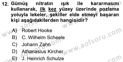 Görsel Kültür Dersi 2021 - 2022 Yılı Yaz Okulu Sınav Soruları 12. Soru