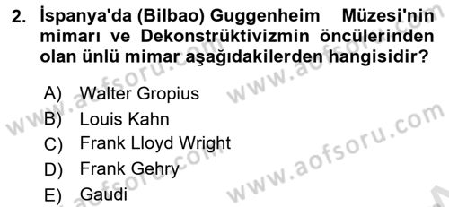 Görsel Kültür Dersi 2021 - 2022 Yılı Yaz Okulu Sınav Soruları 2. Soru