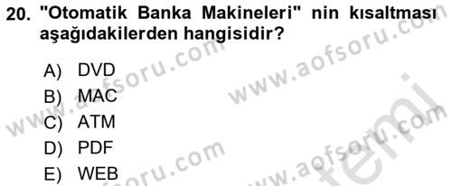 Görsel Kültür Dersi 2021 - 2022 Yılı Yaz Okulu Sınav Soruları 20. Soru