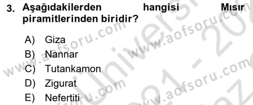 Görsel Kültür Dersi 2021 - 2022 Yılı Yaz Okulu Sınav Soruları 3. Soru