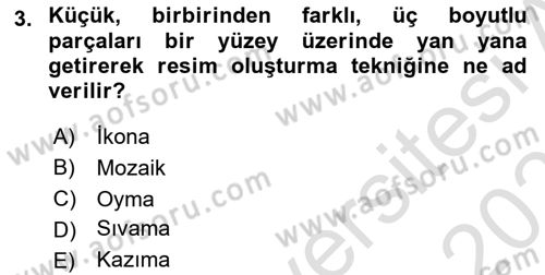 Görsel Kültür Dersi 2022 - 2023 Yılı Yaz Okulu Sınav Soruları 3. Soru