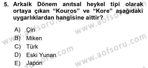 Görsel Kültür Dersi 2022 - 2023 Yılı Yaz Okulu Sınav Soruları 5. Soru