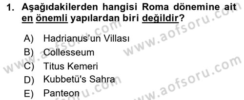 Görsel Kültür Dersi 2023 - 2024 Yılı (Final) Dönem Sonu Sınav Soruları 1. Soru