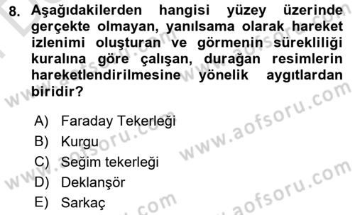 Görsel Kültür Dersi 2023 - 2024 Yılı (Final) Dönem Sonu Sınav Soruları 8. Soru
