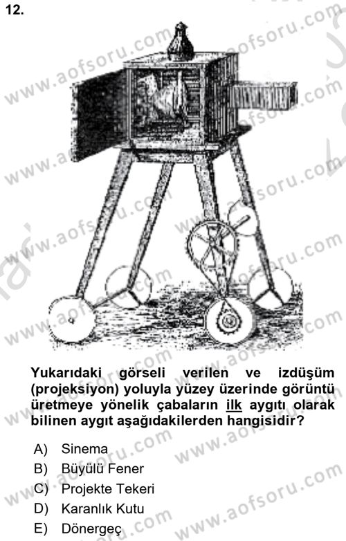 Görsel Kültür Dersi 2023 - 2024 Yılı Yaz Okulu Sınav Soruları 12. Soru