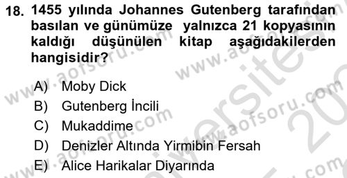 Görsel Kültür Dersi 2023 - 2024 Yılı Yaz Okulu Sınav Soruları 18. Soru