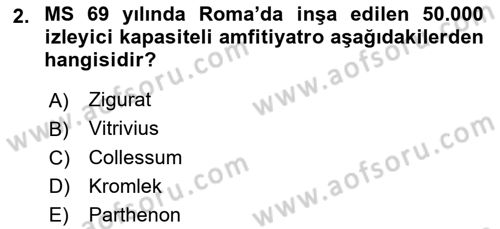 Görsel Kültür Dersi 2023 - 2024 Yılı Yaz Okulu Sınav Soruları 2. Soru