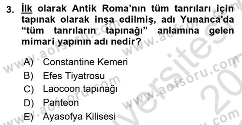 Görsel Kültür Dersi 2023 - 2024 Yılı Yaz Okulu Sınav Soruları 3. Soru