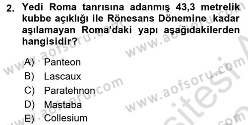 Görsel Kültür Dersi 2024 - 2025 Yılı (Vize) Ara Sınav Soruları 2. Soru