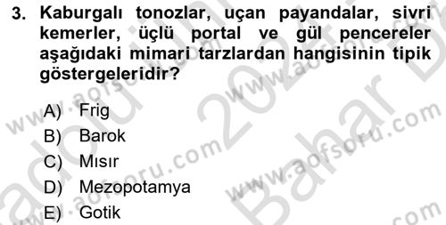 Görsel Kültür Dersi 2024 - 2025 Yılı (Vize) Ara Sınav Soruları 3. Soru