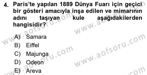 Görsel Kültür Dersi 2024 - 2025 Yılı (Vize) Ara Sınav Soruları 4. Soru