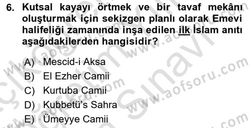 Görsel Kültür Dersi 2024 - 2025 Yılı (Vize) Ara Sınav Soruları 6. Soru