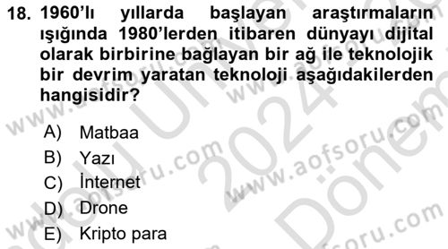 Görsel Kültür Dersi 2024 - 2025 Yılı (Final) Dönem Sonu Sınav Soruları 18. Soru