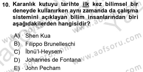 Görsel Kültür Dersi 2024 - 2025 Yılı Yaz Okulu Sınav Soruları 10. Soru