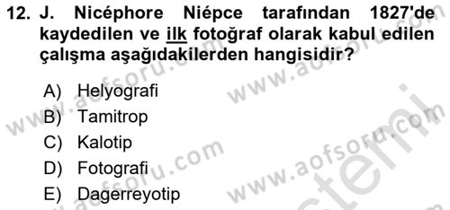 Görsel Kültür Dersi 2024 - 2025 Yılı Yaz Okulu Sınav Soruları 12. Soru