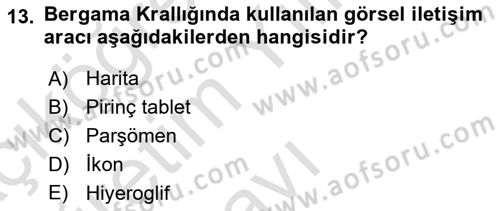 Görsel Kültür Dersi 2024 - 2025 Yılı Yaz Okulu Sınav Soruları 13. Soru