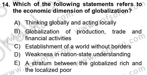 Introduction To Public Administration Dersi 2022 - 2023 Yılı Yaz Okulu Sınav Soruları 14. Soru