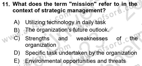 Introduction To Public Administration Dersi 2023 - 2024 Yılı (Final) Dönem Sonu Sınav Soruları 11. Soru