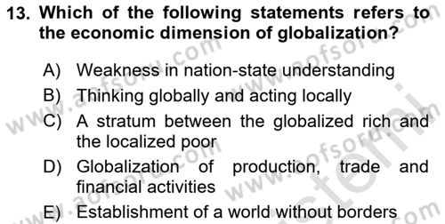 Introduction To Public Administration Dersi 2023 - 2024 Yılı (Final) Dönem Sonu Sınav Soruları 13. Soru