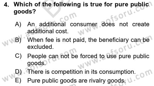Introduction To Public Administration Dersi 2023 - 2024 Yılı (Final) Dönem Sonu Sınav Soruları 4. Soru