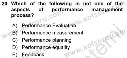 Introduction To Public Administration Dersi 2023 - 2024 Yılı Yaz Okulu Sınav Soruları 20. Soru