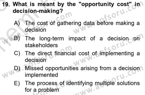 Introduction To Public Administration Dersi 2024 - 2025 Yılı (Vize) Ara Sınav Soruları 19. Soru