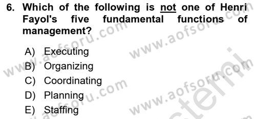 Introduction To Public Administration Dersi 2024 - 2025 Yılı (Vize) Ara Sınav Soruları 6. Soru