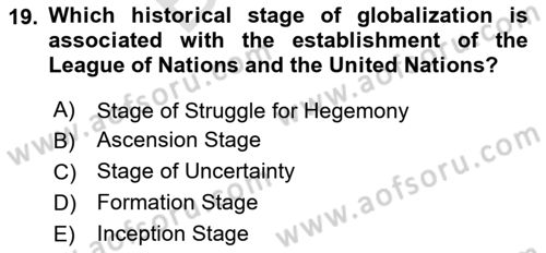 Introduction To Public Administration Dersi 2024 - 2025 Yılı (Final) Dönem Sonu Sınav Soruları 19. Soru
