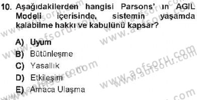 Yönetim Bilimi 1 Dersi 2012 - 2013 Yılı Tek Ders Sınav Soruları 10. Soru