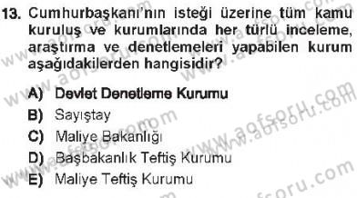 Yönetim Bilimi 1 Dersi 2012 - 2013 Yılı Tek Ders Sınav Soruları 13. Soru