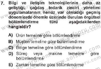 Yönetim Bilimi 1 Dersi 2012 - 2013 Yılı Tek Ders Sınav Soruları 7. Soru