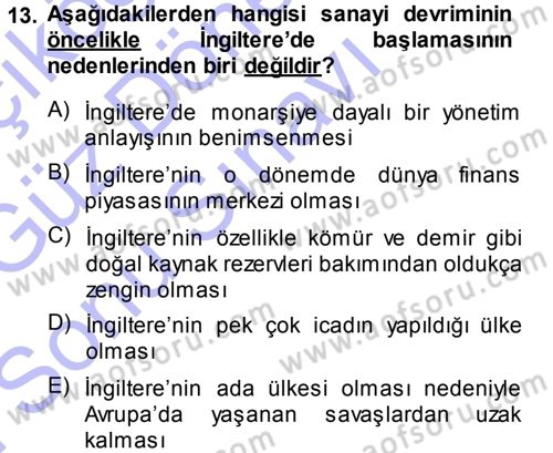 Yönetim Bilimi 1 Dersi 2013 - 2014 Yılı (Final) Dönem Sonu Sınav Soruları 13. Soru