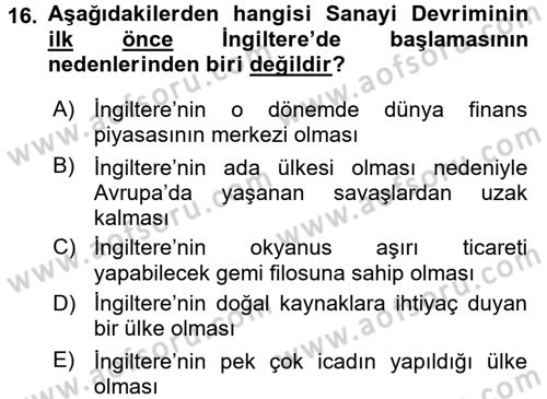 Yönetim Bilimi 1 Dersi 2015 - 2016 Yılı Tek Ders Sınav Soruları 16. Soru