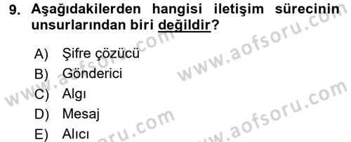 Yönetim Bilimi 1 Dersi 2015 - 2016 Yılı Tek Ders Sınav Soruları 9. Soru