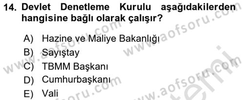 Yönetim Bilimi 1 Dersi 2024 - 2025 Yılı Yaz Okulu Sınav Soruları 14. Soru