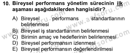 Yönetim Bilimi 2 Dersi 2013 - 2014 Yılı Tek Ders Sınav Soruları 10. Soru