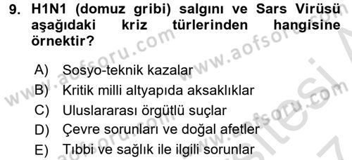 Yönetim Bilimi 2 Dersi 2016 - 2017 Yılı (Final) Dönem Sonu Sınav Soruları 9. Soru