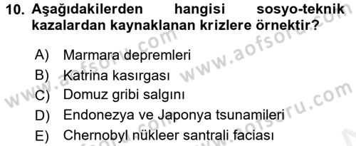 Yönetim Bilimi 2 Dersi 2017 - 2018 Yılı (Final) Dönem Sonu Sınav Soruları 10. Soru
