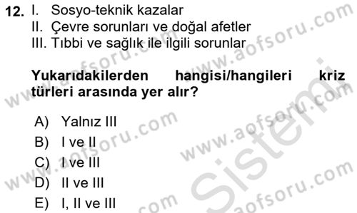 Yönetim Bilimi 2 Dersi 2021 - 2022 Yılı (Final) Dönem Sonu Sınav Soruları 12. Soru
