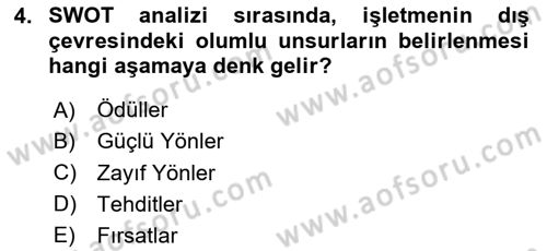 Yönetim Bilimi 2 Dersi 2024 - 2025 Yılı (Vize) Ara Sınav Soruları 4. Soru