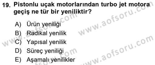 Yönetim Bilimi 2 Dersi 2024 - 2025 Yılı Yaz Okulu Sınav Soruları 19. Soru