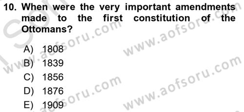 Constitutional Law Dersi 2022 - 2023 Yılı (Final) Dönem Sonu Sınav Soruları 10. Soru