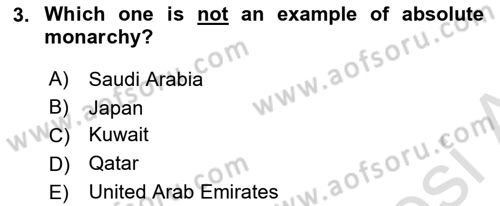 Constitutional Law Dersi 2022 - 2023 Yılı (Final) Dönem Sonu Sınav Soruları 3. Soru