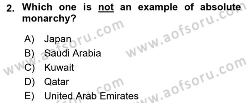 Constitutional Law Dersi 2022 - 2023 Yılı Yaz Okulu Sınav Soruları 2. Soru