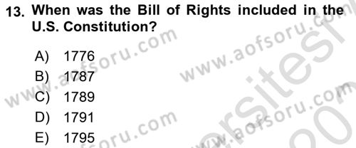 Comparative Political systems Dersi 2023 - 2024 Yılı (Vize) Ara Sınav Soruları 13. Soru