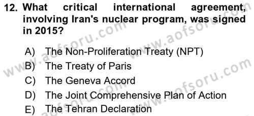 Comparative Political systems Dersi 2023 - 2024 Yılı (Final) Dönem Sonu Sınav Soruları 12. Soru