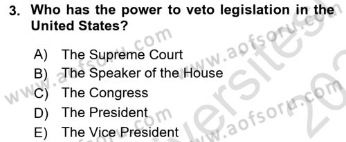 Comparative Political systems Dersi 2023 - 2024 Yılı (Final) Dönem Sonu Sınav Soruları 3. Soru