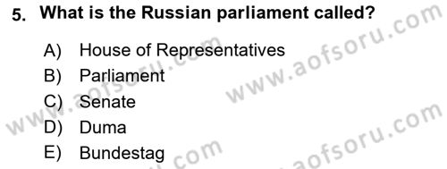 Comparative Political systems Dersi 2023 - 2024 Yılı (Final) Dönem Sonu Sınav Soruları 5. Soru